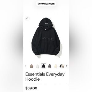 Essentials Black Hoodie